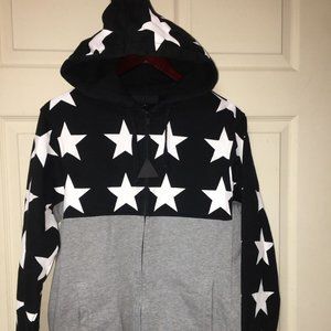Black Scale Black Star Jacket Hooded New Medium